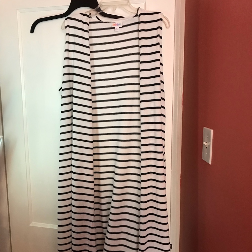 Lularoe Joy - black and white stripped